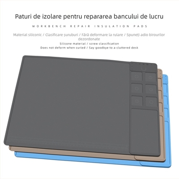 Covoraș antistatic din silicon pentru reparații telefoane și calculatoare, suprafață de lucru izolată, suport pentru pistol cu aer cald și fier de lipit