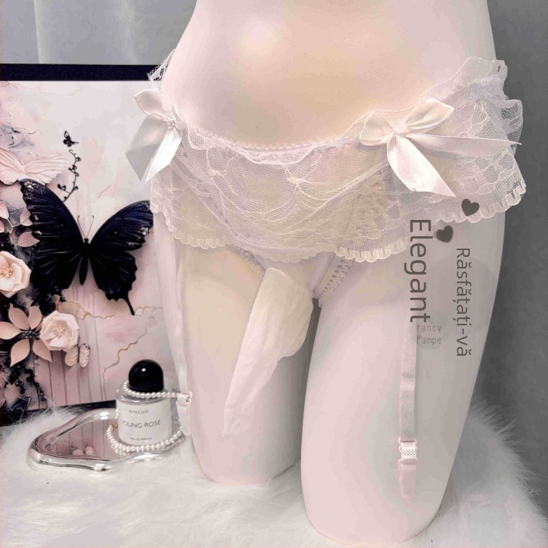 Tanga din dantelă, unisex, ultra-subțire, transparent, talie joasă, set