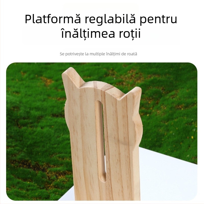 Suport din lemn pentru roata de hamster
