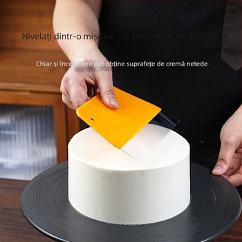 Spatulă din plastic transparentă pentru cremă de tort, netezire moale, unealtă de patiserie pentru uz casnic