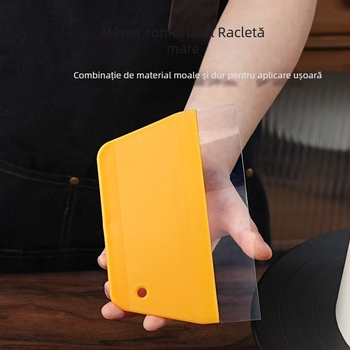 Spatulă din plastic transparentă pentru cremă de tort, netezire moale, unealtă de patiserie pentru uz casnic