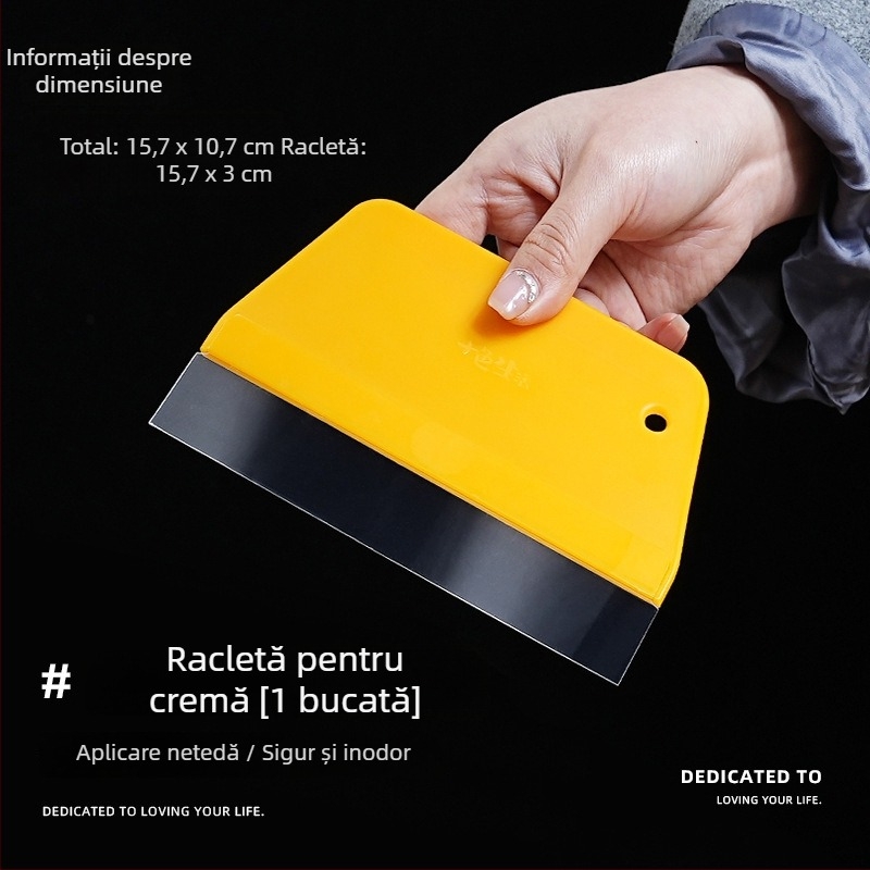 Spatulă din plastic transparentă pentru cremă de tort, netezire moale, unealtă de patiserie pentru uz casnic