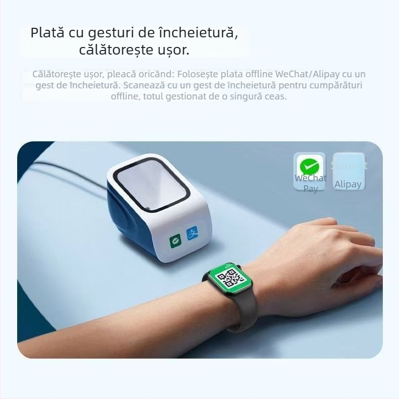 Ceas inteligent ultra-subțire S11 cu NFC, plăți duale, card de transport, navigare pe hartă, apeluri Bluetooth și sincronizare a mesajelor