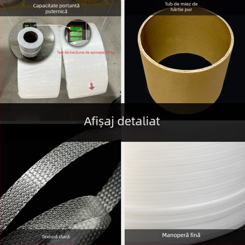 Nuanhui Packaging Bandă de ambalare PP, cu înaltă rezistență la tracțiune, 1206-3000m, pentru logistică, materiale de construcții și ambalare de alimente
