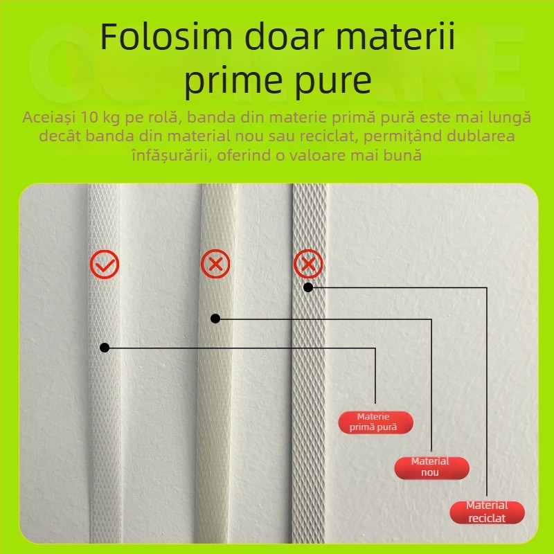 Nuanhui Packaging Bandă de ambalare PP, cu înaltă rezistență la tracțiune, 1206-3000m, pentru logistică, materiale de construcții și ambalare de alimente