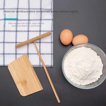 Set de unelte pentru clătite și produse de panificație, spatulă pentru clătite, greblă de bambus pentru clătite