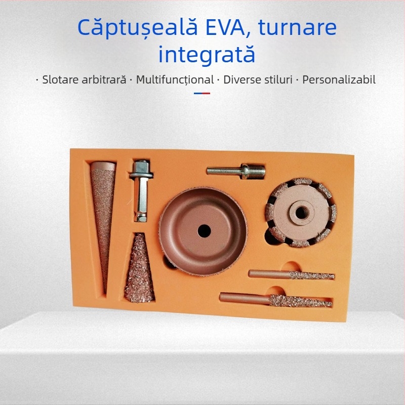 Tavă interioară din spumă EVA pentru cutia de unelte, EVA de înaltă elasticitate, culoare variată, antișoc, modelată la comandă