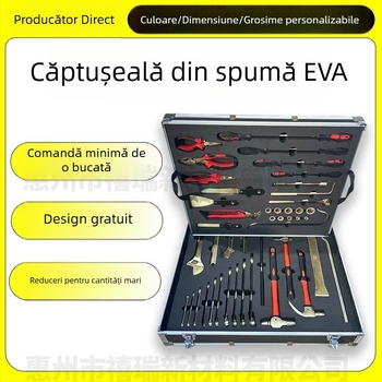 Îmbinare din spumă EVA pentru interior cu formă personalizată, amortizare și protecție la șocuri pentru cutiile cu unelte de gravură