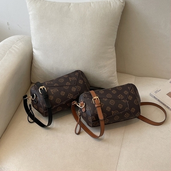 Geantă mică crossbody din PU pentru femei, model geometric, stil vintage casual, formă orizontală pătrată, închidere cu fermoar, buzunar intern pentru telefon
