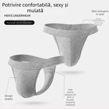 Tanga din bumbac pentru bărbați, talie joasă