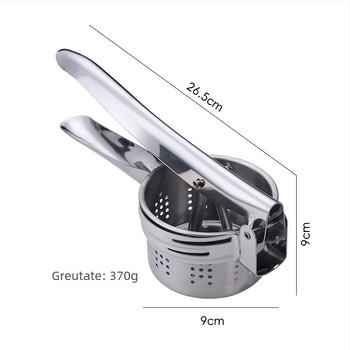 Sucitor manual din oțel inoxidabil, presă multifuncțională pentru umplutură de dumplings, storcător de lămâie și portocale, zdrobitor de cartofi