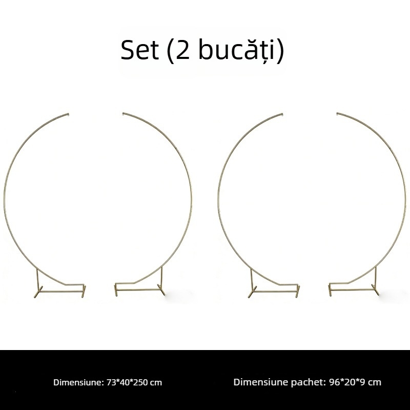 Set de două sfere cu trandafiri artificiali pentru arc de nuntă și decorarea spațiului
