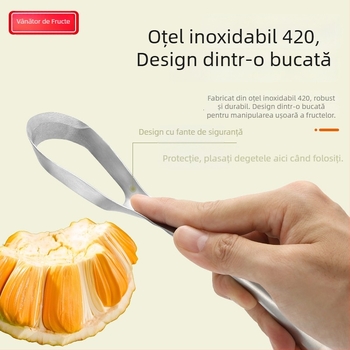 Cuțit din oțel inoxidabil, curbat, pentru deschiderea fructelor — instrument pentru scoaterea miezului și a sâmburilor