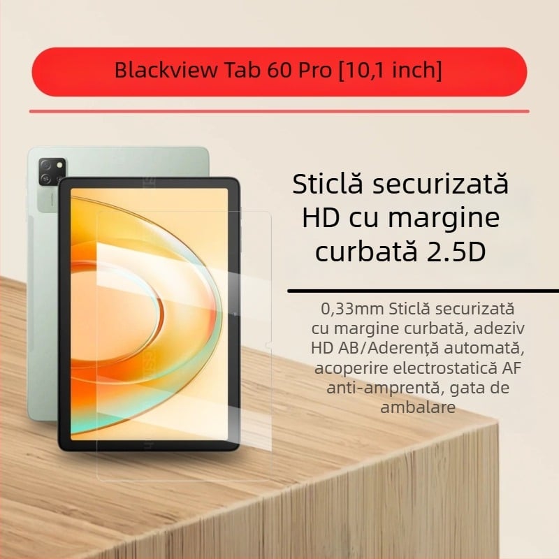 OALeh Protecție ecran din sticlă temperată, 10,1 inch, pentru tablete — HD, zgârieturi rezistente, anti-explozie, finisaj electroplacat