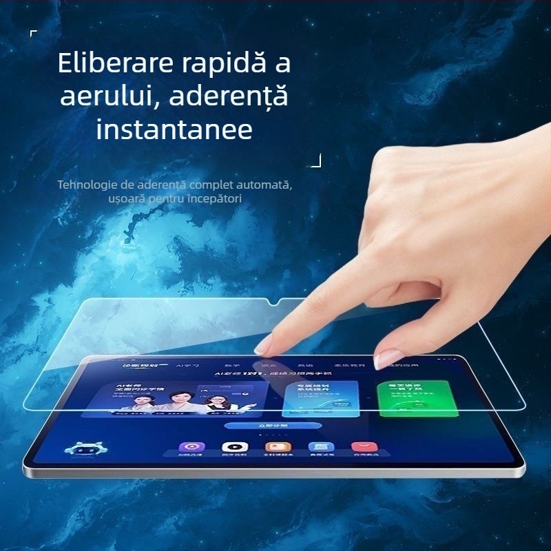 OALeh Protecție ecran din sticlă temperată, 10,1 inch, pentru tablete — HD, zgârieturi rezistente, anti-explozie, finisaj electroplacat