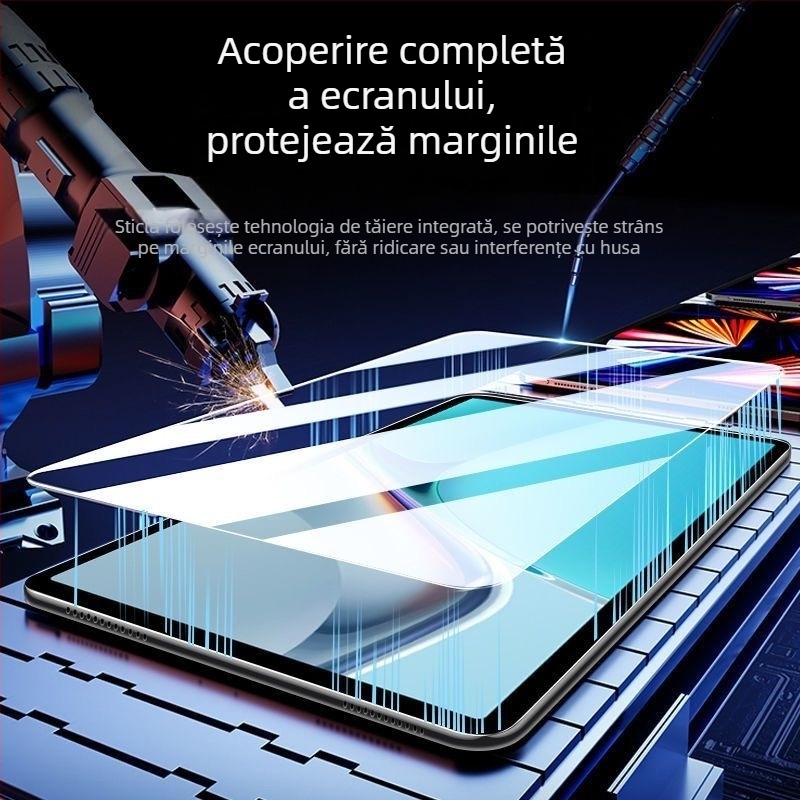OALeh Protecție ecran din sticlă temperată, 10,1 inch, pentru tablete — HD, zgârieturi rezistente, anti-explozie, finisaj electroplacat