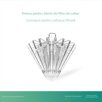 Presă pentru filtru de cafea pour-over V60, în formă U și V, tip bol universal