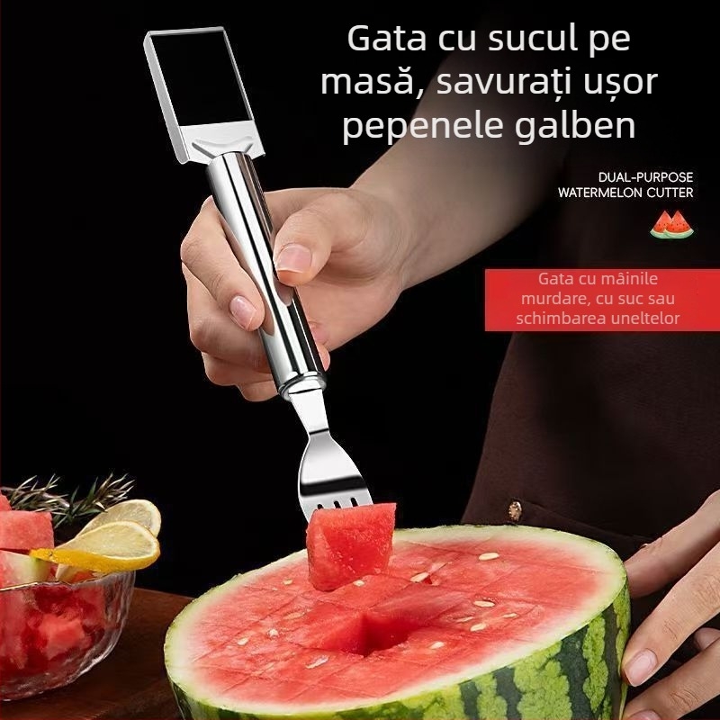 Divider pentru fructe din oțel inoxidabil cu două capete – tăiere pepene și separare a pulpei