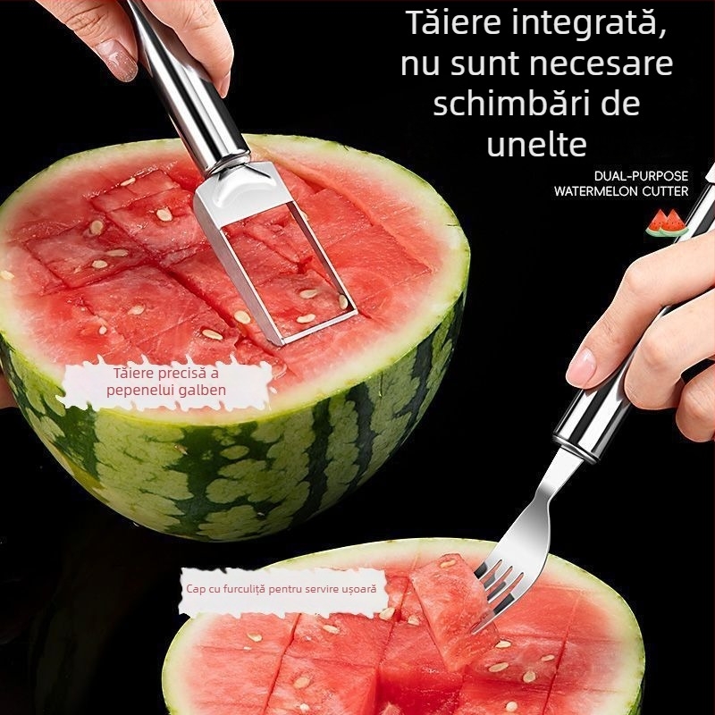 Divider pentru fructe din oțel inoxidabil cu două capete – tăiere pepene și separare a pulpei