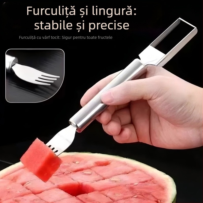Divider pentru fructe din oțel inoxidabil cu două capete – tăiere pepene și separare a pulpei