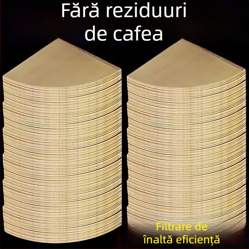 Hârtie de filtru pentru cafea în formă conică V60, pentru preparare manuală, de calitate alimentară