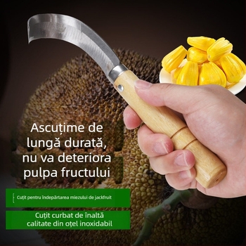 Cuțit din oțel inoxidabil pentru scoaterea miezului de jackfruit, instrument cu dublă funcție pentru deschiderea fructelor