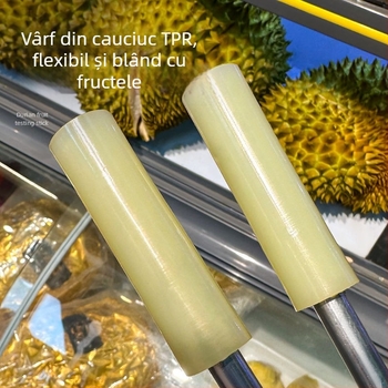 Instrument pentru deschiderea durianului, cu bețișor și clip