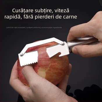 Curățător multifuncțional din oțel inoxidabil pentru curățare rapidă a fructelor și legumelor, ușor de utilizat, durabil, instrument practic de bucătărie