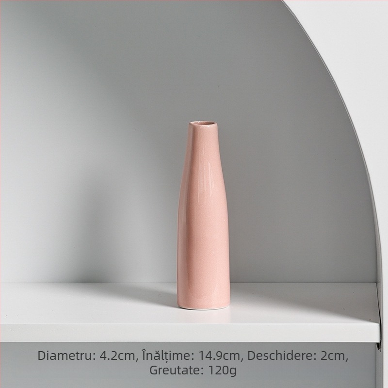 Vază ceramică creativă pentru casă și birou, vas hidroponic decorativ, ceramică realizată manual