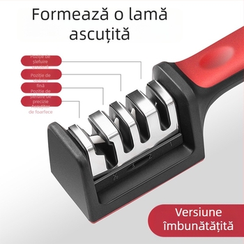 Ascuțitor de cuțite pentru uz casnic, piatră de ascuțit cu patru etape din oțel wolfram, instrument manual multifuncțional de ascuțire