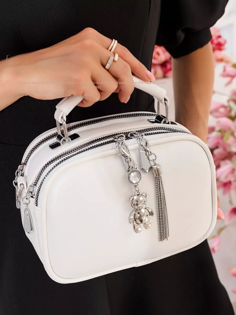 Geantă crossbody pentru femei, în stil clasic, mică pătrată, cu ciucuri, piele PU texturată, utilizare zilnică