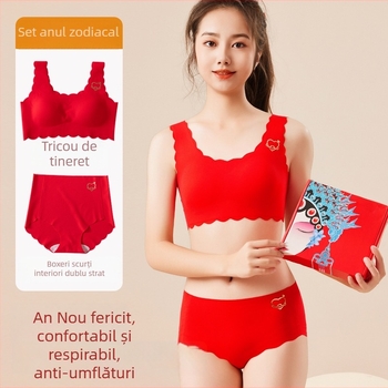 Set de lenjerie roșu pentru adolescenți: sutien și chiloți