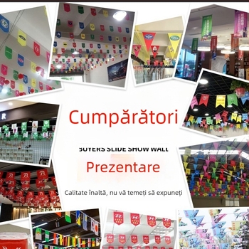 Steaguri triunghiulare personalizate pentru aniversări, stegulețe impermeabile din poliester pentru exterior, ideale pentru deschideri și decor festiv