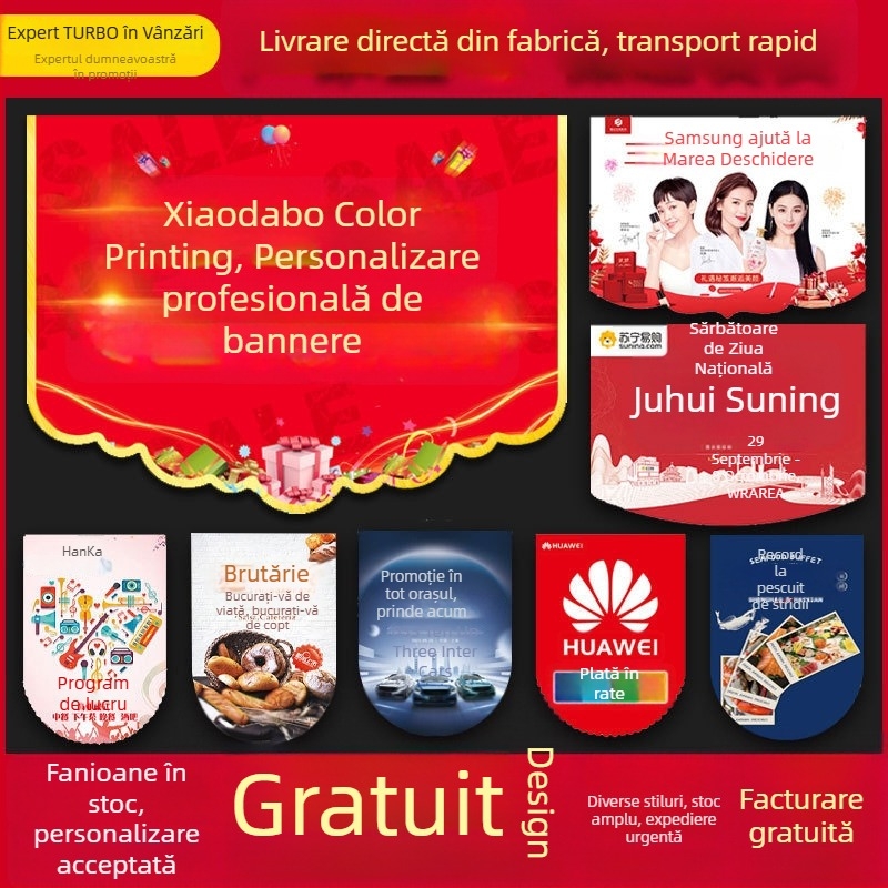 Steaguri triunghiulare personalizate pentru aniversări, stegulețe impermeabile din poliester pentru exterior, ideale pentru deschideri și decor festiv
