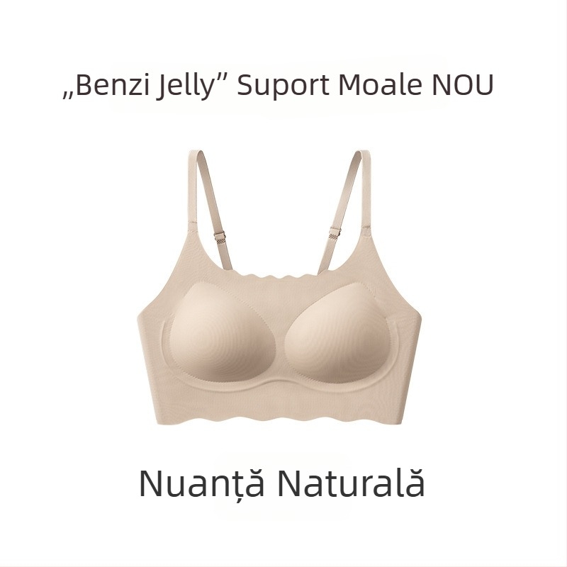 Sutien fără cusături, cu model floral, susținere moale, cupă completă, cupe din bumbac respirabile