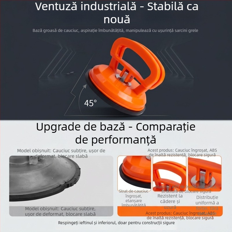 Unealtă de reparare a denivelărilor auto cu ventuză cu braț unic, pentru manipularea sticlei și a plăcilor, tragere de tablă auto