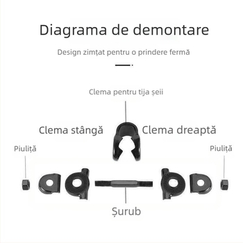Colier de șa pentru bicicletă de munte, cu șurub și conector de transformare