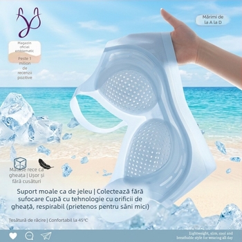 Sutien fără cusături pentru femei, ultra-subțire, adunare a sânilor laterali, previne lăsarea, respirabil și confortabil, spate sport funcțional.