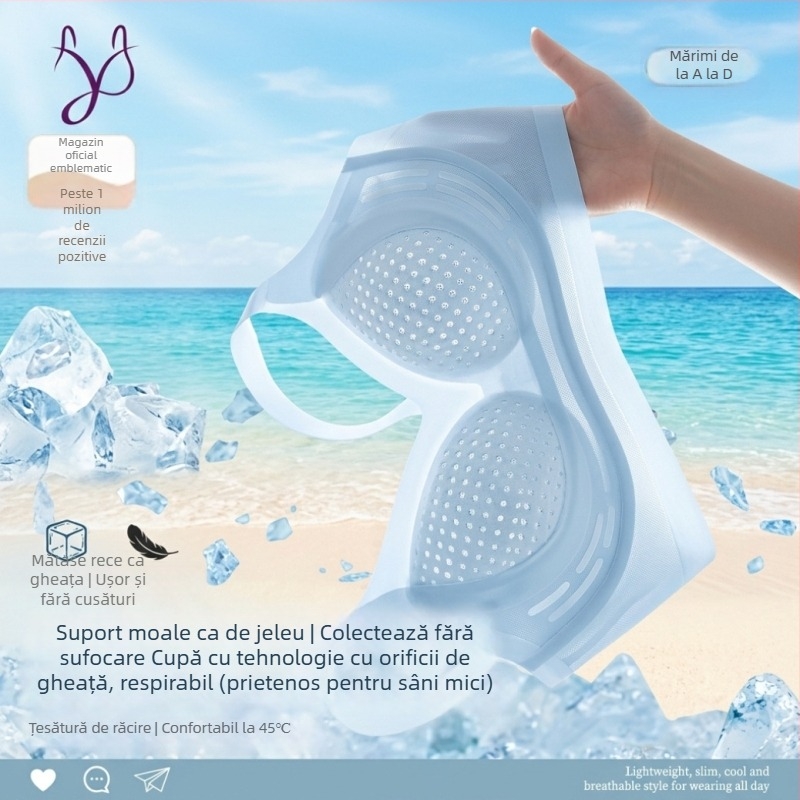 Sutien fără cusături pentru femei, ultra-subțire, adunare a sânilor laterali, previne lăsarea, respirabil și confortabil, spate sport funcțional.