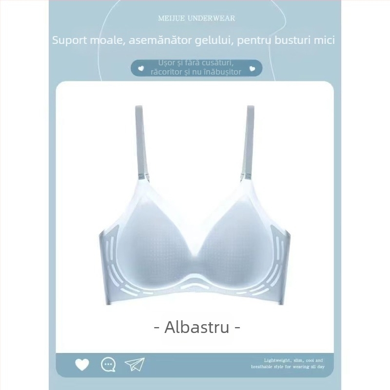 Sutien fără cusături pentru femei, ultra-subțire, adunare a sânilor laterali, previne lăsarea, respirabil și confortabil, spate sport funcțional.