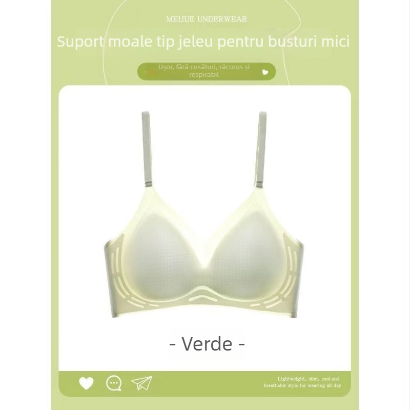 Sutien fără cusături pentru femei, ultra-subțire, adunare a sânilor laterali, previne lăsarea, respirabil și confortabil, spate sport funcțional.