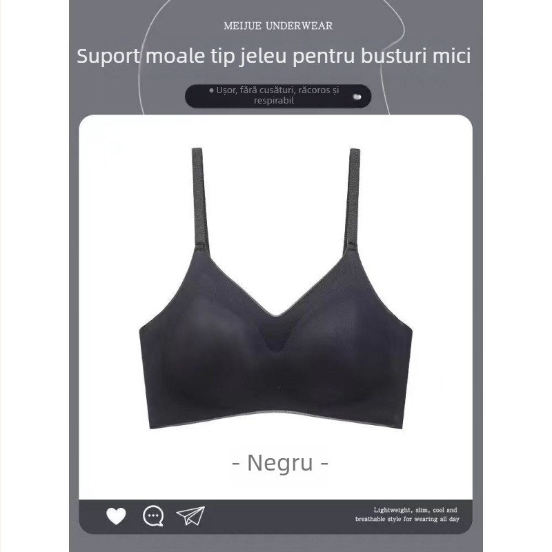 Sutien fără cusături pentru femei, ultra-subțire, adunare a sânilor laterali, previne lăsarea, respirabil și confortabil, spate sport funcțional.