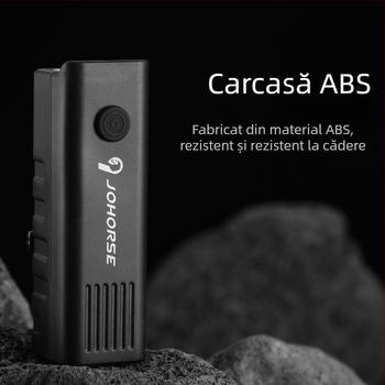 Lumină frontală pentru bicicletă pentru ciclism nocturn, ABS, rezistentă la apă, USB-C reîncărcabilă