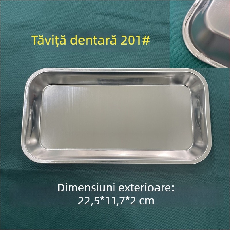 Tavă din oțel inoxidabil 304, tavă pentru instrumente cu formă renală, tavă de sterilizare, stil modern minimalist