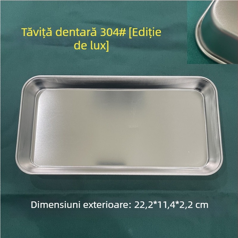 Tavă din oțel inoxidabil 304, tavă pentru instrumente cu formă renală, tavă de sterilizare, stil modern minimalist