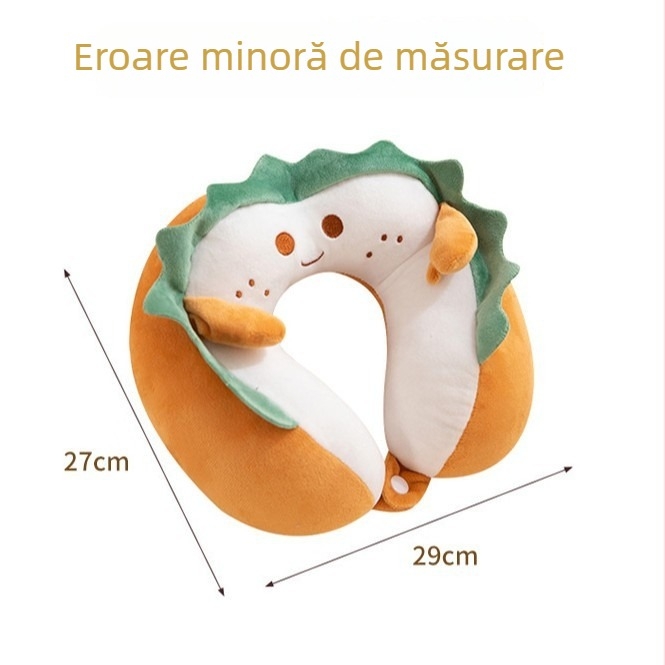 Perne pentru gât în formă de U, design cu felie de toast, pentru călătorii, mașină sau avion, pernă de odihnă la birou
