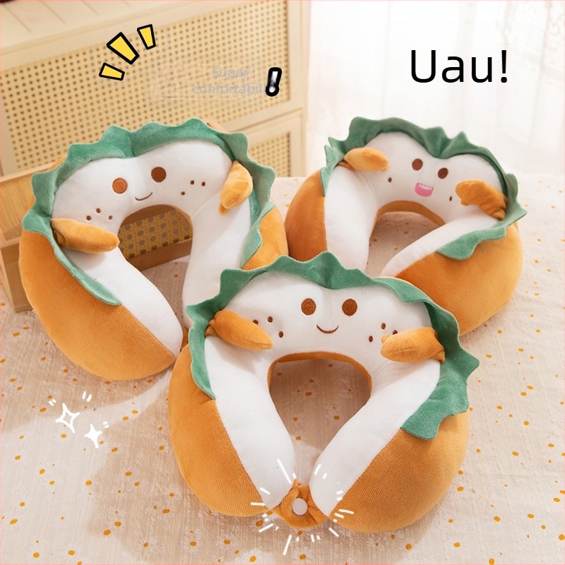 Perne pentru gât în formă de U, design cu felie de toast, pentru călătorii, mașină sau avion, pernă de odihnă la birou