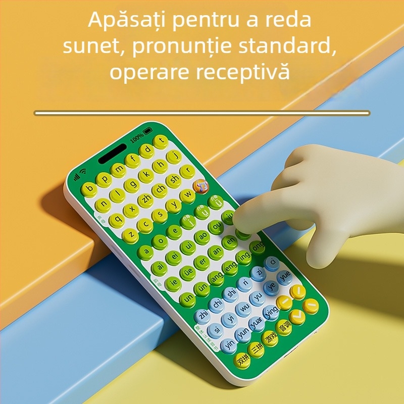 Dispozitiv inteligent de învățare Pinyin de buzunar pentru preșcolari, dispozitiv de învățare Pinyin, antrenament de fonetică Pinyin, jucărie educativă