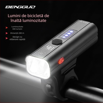 Set de lumini pentru bicicletă: far frontal puternic și lumină spate impermeabilă pentru noapte, compatibil cu biciclete de munte și de oraș, pentru copii
