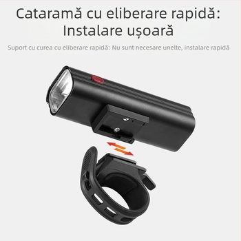 Set de lumini pentru bicicletă: far frontal puternic și lumină spate impermeabilă pentru noapte, compatibil cu biciclete de munte și de oraș, pentru copii